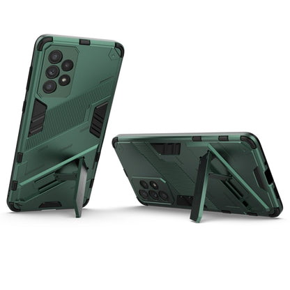 For Samsung Galaxy A73 5G Punk Armor 2 in 1 PC + TPU Shockproof Phone Case with Invisible Holder(Green) - Galaxy Phone Cases by buy2fix | Online Shopping UK | buy2fix