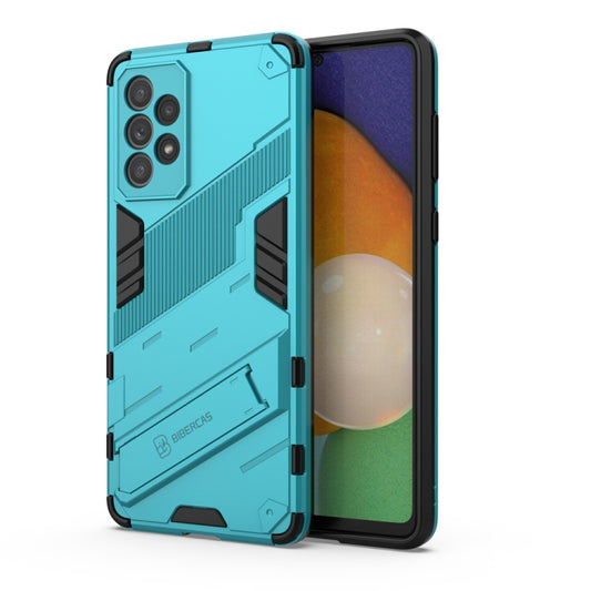 For Samsung Galaxy A73 5G Punk Armor 2 in 1 PC + TPU Shockproof Phone Case with Invisible Holder(Blue) by buy2fix