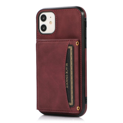 Three-fold Leather Phone Case with Card Slot & Wallet & Holder For iPhone 11 Pro Max(Wine Red) - iPhone 11 Pro Max Cases by buy2fix | Online Shopping UK | buy2fix