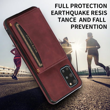 For Samsung Galaxy S20 Three-fold Leather Phone Case with Card Slot & Wallet & Holder(Wine Red) by buy2fix