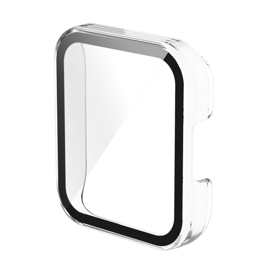 For Xiaomi Redmi Watch 2 Lite PC + Tempered Glass Watch Protective Case(Transparent White) - Watch Cases by buy2fix | Online Shopping UK | buy2fix