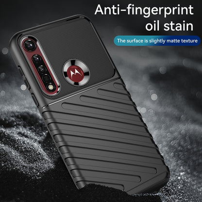For Motorola One Vision Plus Thunderbolt Shockproof TPU Protective Soft Phone Case(Black) - Motorola Cases by buy2fix | Online Shopping UK | buy2fix