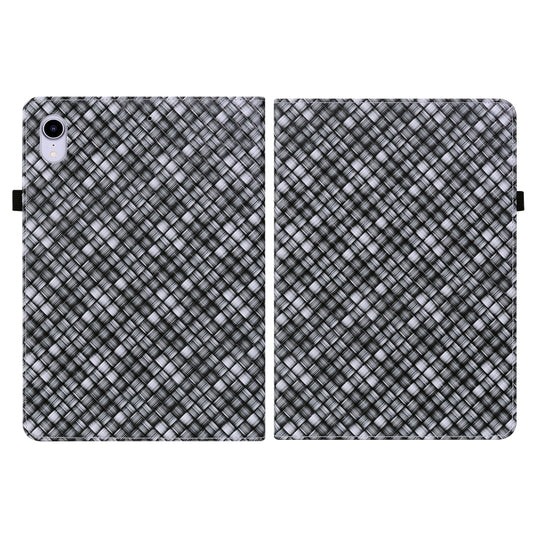 For iPad mini 6 / mini 2024 Color Weave Smart Leather Tablet Case(Black) - iPad mini 2024 Cases by buy2fix | Online Shopping UK | buy2fix