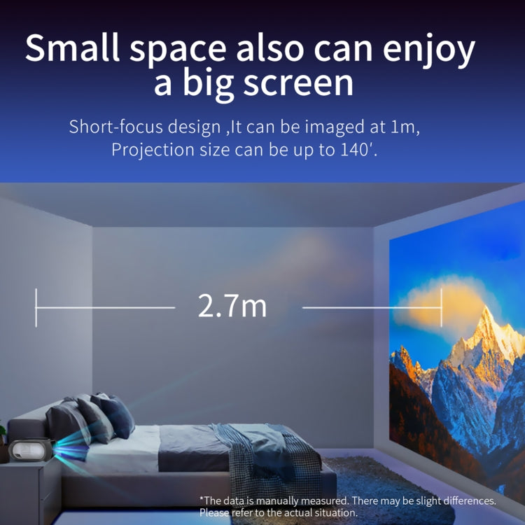 T7i 720P 200 ANSI Home Theater LED HD Digital Projector, Basic Version, EU Plug(Silver Grey) - LED Projector by buy2fix | Online Shopping UK | buy2fix