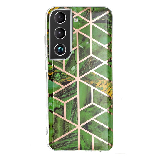 For Samsung Galaxy S22+ 5G Electroplating TPU Protective Phone Case(Green Rhombus) - Galaxy S22+ 5G Cases by buy2fix | Online Shopping UK | buy2fix