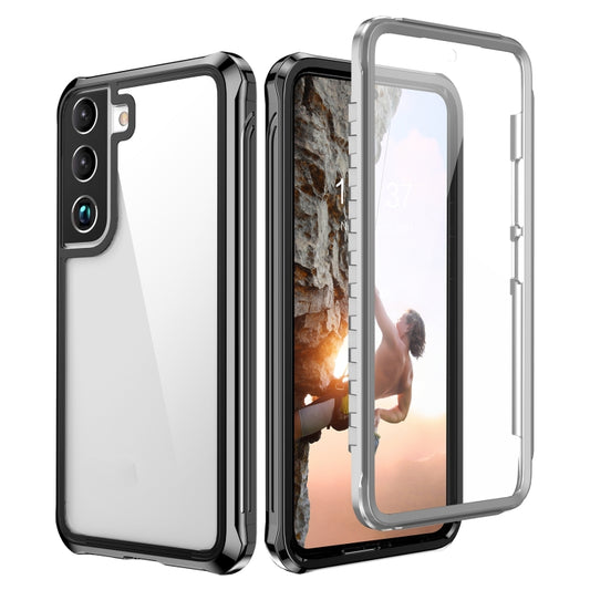 For Samsung Galaxy S22 5G RedPepper Transparent Dot Shockproof Waterproof PC + TPU Phone Case(Black) by RedPepper