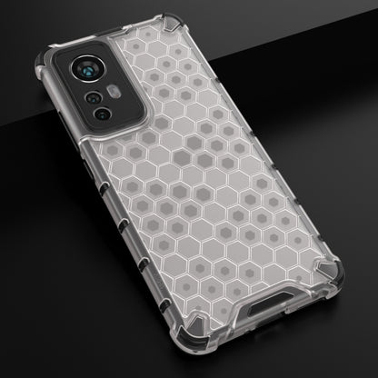 For Xiaomi 12 5G Shockproof Honeycomb PC + TPU Phone Case(White) by buy2fix