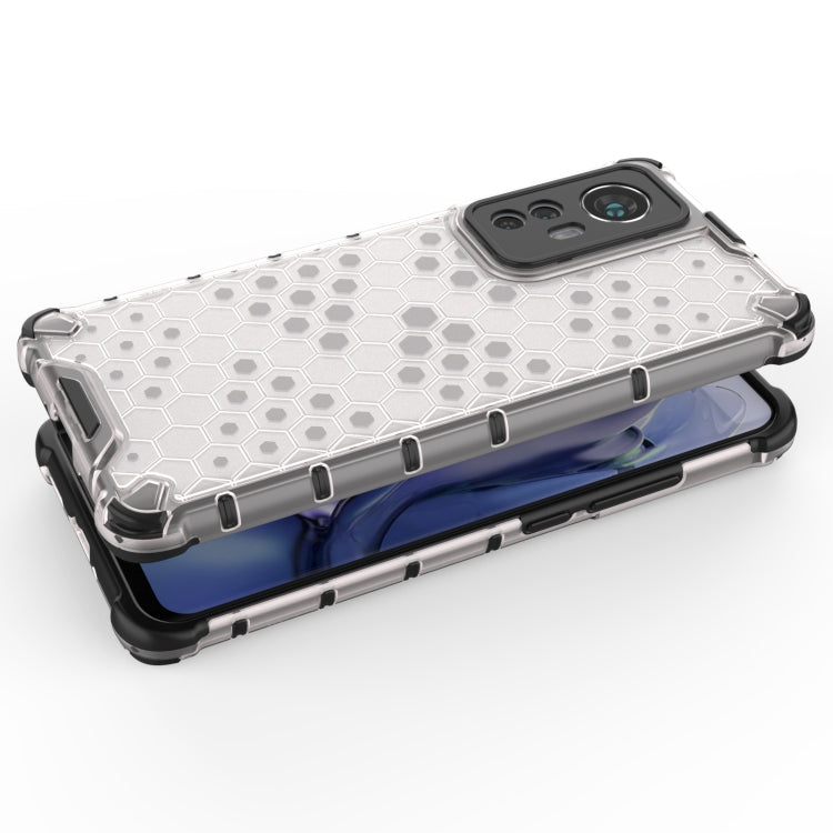 For Xiaomi 12 5G Shockproof Honeycomb PC + TPU Phone Case(White) by buy2fix