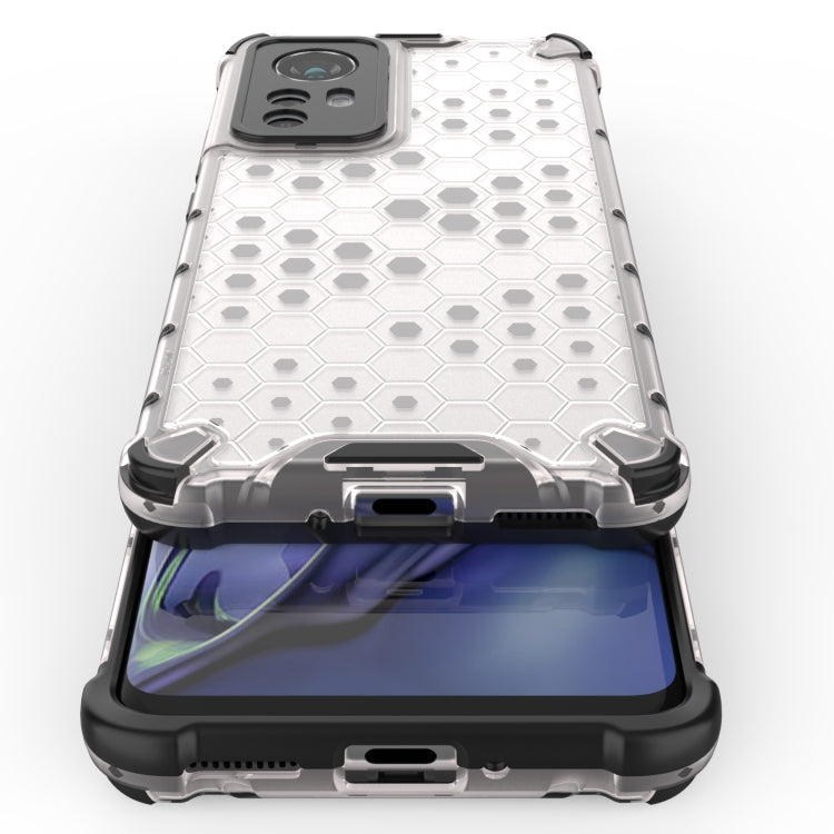 For Xiaomi 12 5G Shockproof Honeycomb PC + TPU Phone Case(White) by buy2fix
