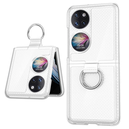 For Huawei P50 Pocket Ring Holder Transparent PC Phone Case(Glossy) - Huawei Cases by buy2fix | Online Shopping UK | buy2fix