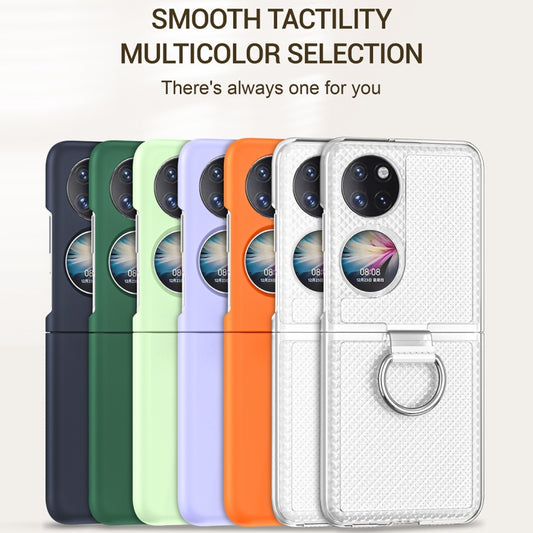 For Huawei P50 Pocket Ring Holder Transparent PC Phone Case(Glossy) - Huawei Cases by buy2fix | Online Shopping UK | buy2fix