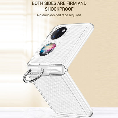 For Huawei P50 Pocket Ring Holder Transparent PC Phone Case(Glossy) - Huawei Cases by buy2fix | Online Shopping UK | buy2fix