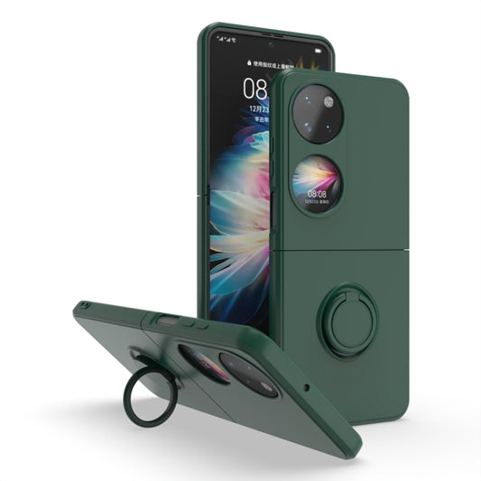For Huawei P50 Pocket Ring Holder PC Phone Case(Army Green) - Huawei Cases by buy2fix | Online Shopping UK | buy2fix