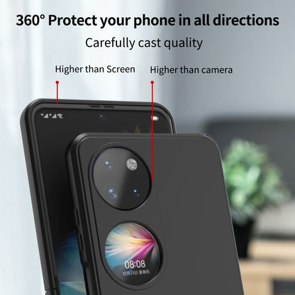 For Huawei P50 Pocket Ring Holder PC Phone Case(Black) - Huawei Cases by buy2fix | Online Shopping UK | buy2fix