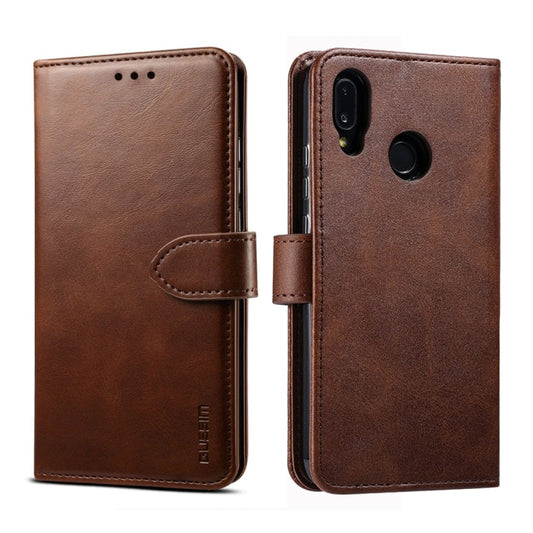 For Huawei P20 Lite GUSSIM Business Style Horizontal Flip Leather Case with Holder & Card Slots & Wallet(Brown) - Huawei Cases by GUSSIM | Online Shopping UK | buy2fix