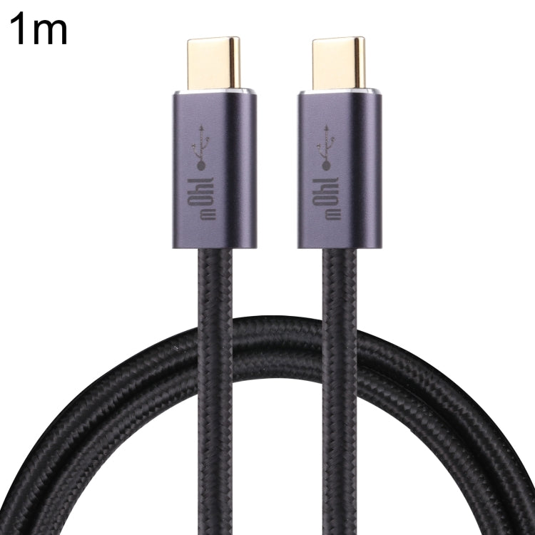 140W USB 2.0 USB-C / Type-C Male to USB-C / Type-C Male Braided Data Cable, Cable Length:1m(Black) by buy2fix