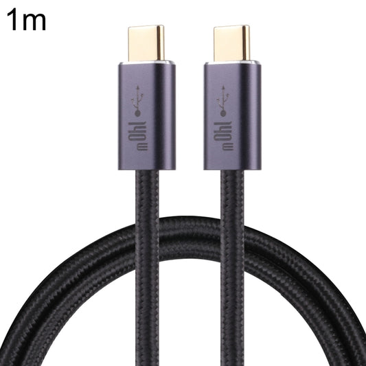 140W USB 2.0 USB-C / Type-C Male to USB-C / Type-C Male Braided Data Cable, Cable Length:1m(Black) by buy2fix