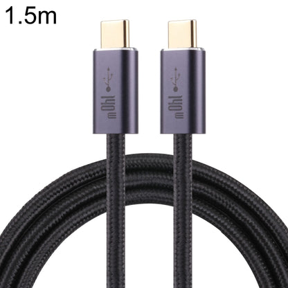 140W USB 2.0 USB-C / Type-C Male to USB-C / Type-C Male Braided Data Cable, Cable Length:1.5m(Black) by buy2fix
