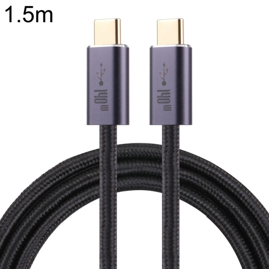 140W USB 2.0 USB-C / Type-C Male to USB-C / Type-C Male Braided Data Cable, Cable Length:1.5m(Black) by buy2fix