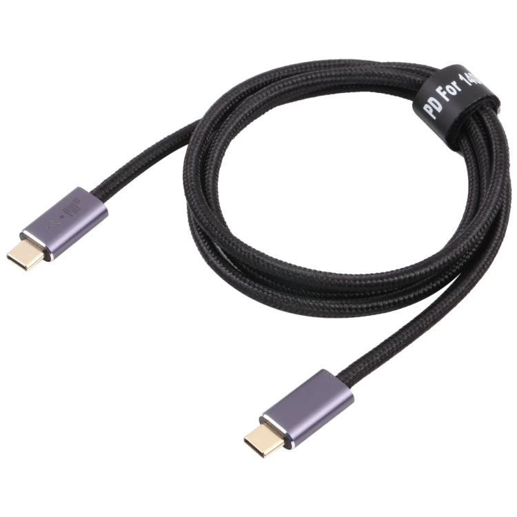140W USB 2.0 USB-C / Type-C Male to USB-C / Type-C Male Braided Data Cable, Cable Length:1.5m(Black) by buy2fix