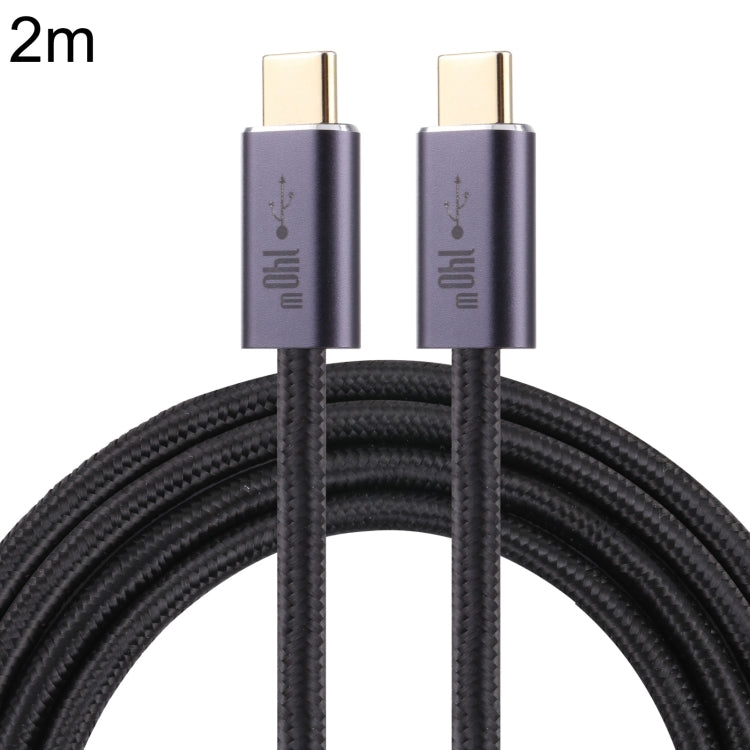 140W USB 2.0 USB-C / Type-C Male to USB-C / Type-C Male Braided Data Cable, Cable Length:2m(Black) by buy2fix