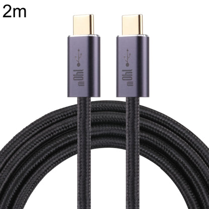140W USB 2.0 USB-C / Type-C Male to USB-C / Type-C Male Braided Data Cable, Cable Length:2m(Black) by buy2fix