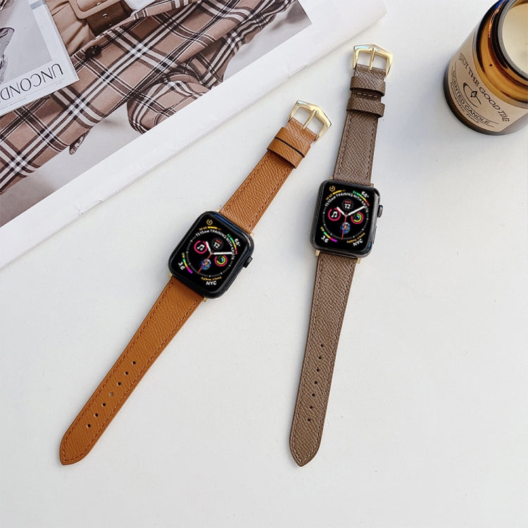 Leather Strap For Apple Watch Series 9&8&7 41mm / SE 3&SE 2&6&SE&5&4 40mm / 3&2&1 38mm(Brown) by buy2fix