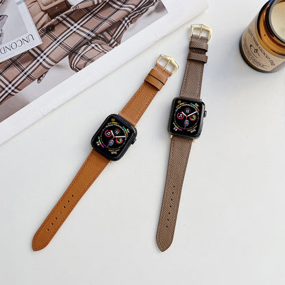 Leather Strap For Apple Watch Series 9&8&7 41mm / SE 3&SE 2&6&SE&5&4 40mm / 3&2&1 38mm(Brown) by buy2fix