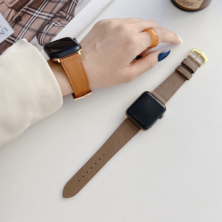 Leather Strap For Apple Watch Series 9&8&7 41mm / SE 3&SE 2&6&SE&5&4 40mm / 3&2&1 38mm(Brown) by buy2fix