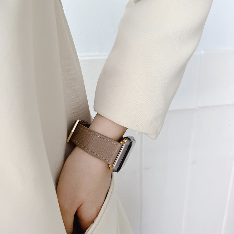 Leather Strap For Apple Watch Series 9&8&7 41mm / SE 3&SE 2&6&SE&5&4 40mm / 3&2&1 38mm(Brown) by buy2fix