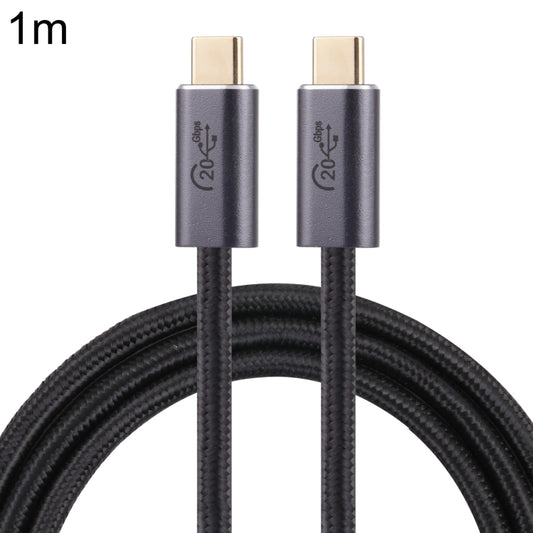 20Gbps USB 3.2 USB-C / Type-C Male to USB-C / Type-C Male Braided Data Cable, Cable Length:1m(Black) by buy2fix