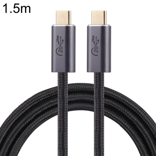 20Gbps USB 3.2 USB-C / Type-C Male to USB-C / Type-C Male Braided Data Cable, Cable Length:1.5m(Black) by buy2fix