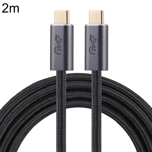 20Gbps USB 3.2 USB-C / Type-C Male to USB-C / Type-C Male Braided Data Cable, Cable Length:2m(Black) by buy2fix
