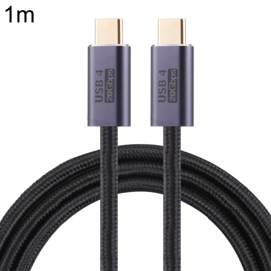 20Gbps USB 4 USB-C / Type-C Male to USB-C / Type-C Male Braided Data Cable, Cable Length:1m(Black) by buy2fix