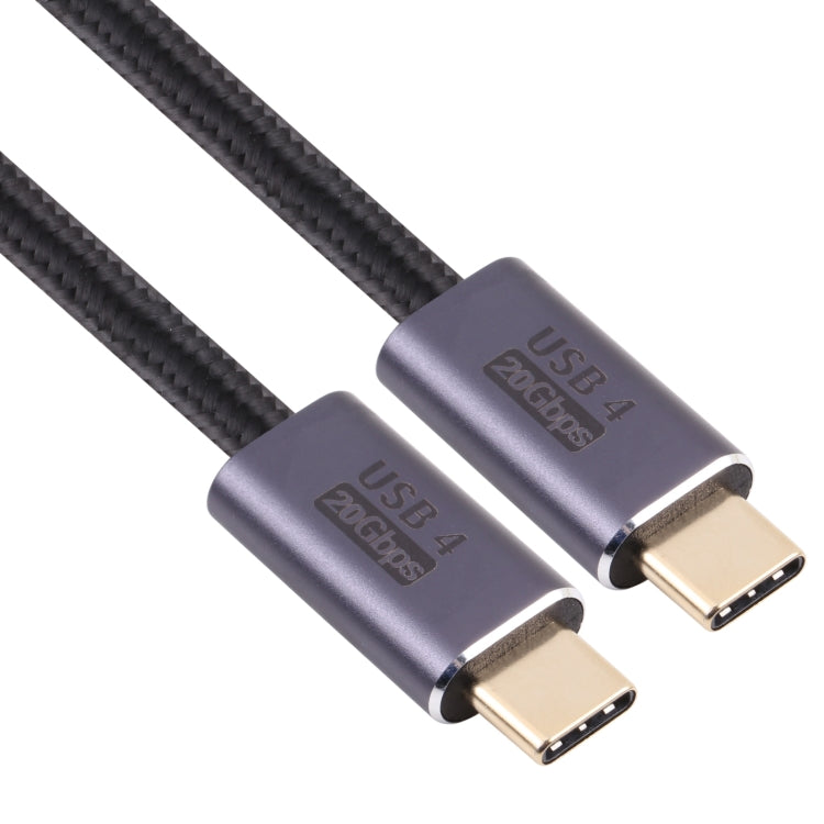 20Gbps USB 4 USB-C / Type-C Male to USB-C / Type-C Male Braided Data Cable, Cable Length:1m(Black) by buy2fix