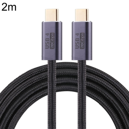 20Gbps USB 4 USB-C / Type-C Male to USB-C / Type-C Male Braided Data Cable, Cable Length:2m(Black) by buy2fix