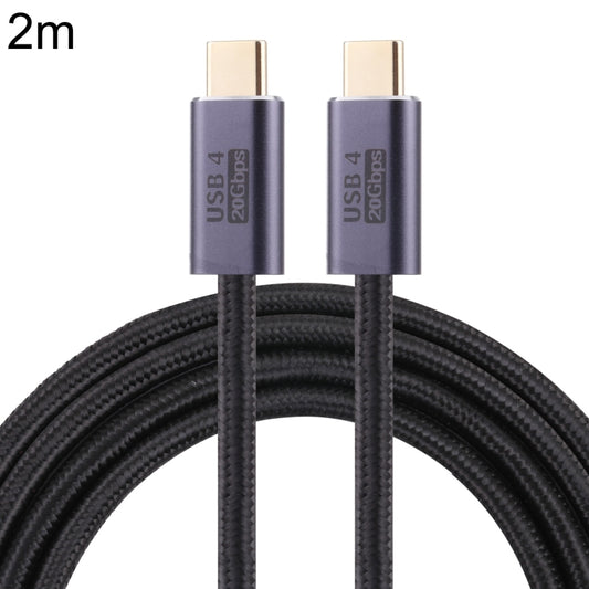 20Gbps USB 4 USB-C / Type-C Male to USB-C / Type-C Male Braided Data Cable, Cable Length:2m(Black) by buy2fix