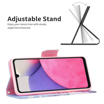 For Samsung Galaxy A33 5G Colored Drawing Leather Phone Case(Owl) by buy2fix