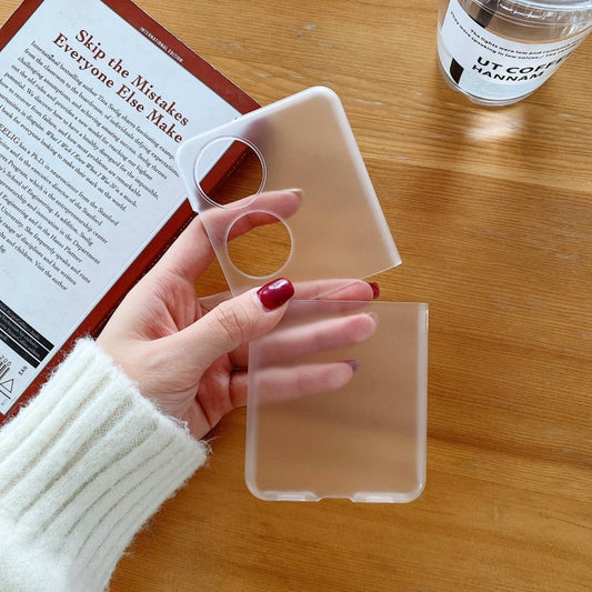 For Huawei P50 Pocket Frosted PC Folding Phone Case(Transparent) - Huawei Cases by buy2fix | Online Shopping UK | buy2fix