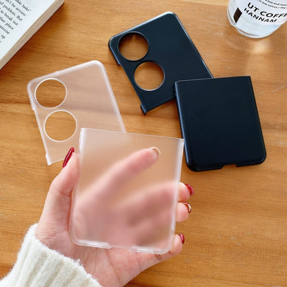 For Huawei P50 Pocket Frosted PC Folding Phone Case(Black) - Huawei Cases by buy2fix | Online Shopping UK | buy2fix