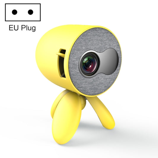YG220 Same Screen Version Children Projector Mini LED Portable Home Speaker Projector, Plug Type:EU Plug(Yellow) - Mini Projector by buy2fix | Online Shopping UK | buy2fix