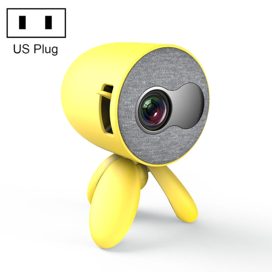 YG220 Same Screen Version Children Projector Mini LED Portable Home Speaker Projector, Plug Type:US Plug(Yellow) - Mini Projector by buy2fix | Online Shopping UK | buy2fix