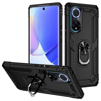 For Huawei nova 9 Shockproof TPU + PC Holder Phone Case(Black) - Huawei Cases by buy2fix | Online Shopping UK | buy2fix