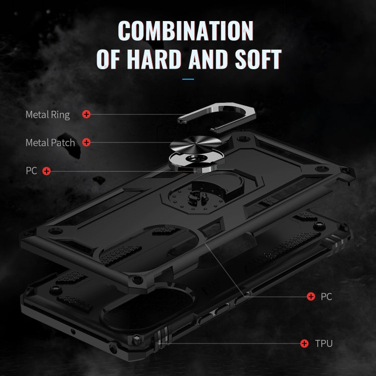 For Huawei nova 9 Shockproof TPU + PC Holder Phone Case(Black) - Huawei Cases by buy2fix | Online Shopping UK | buy2fix