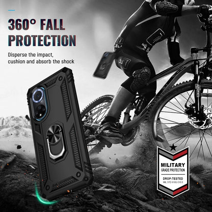 For Huawei nova 9 Shockproof TPU + PC Holder Phone Case(Black) - Huawei Cases by buy2fix | Online Shopping UK | buy2fix