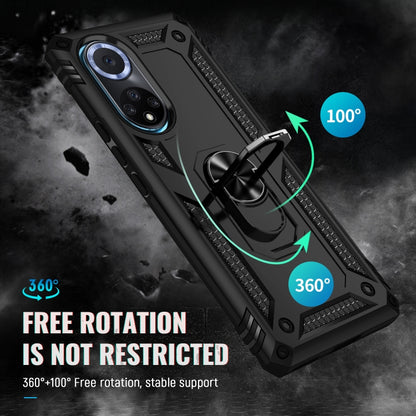 For Huawei nova 9 Shockproof TPU + PC Holder Phone Case(Black) - Huawei Cases by buy2fix | Online Shopping UK | buy2fix