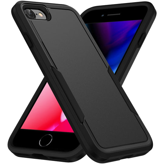 Pour iPhone SE 2022 / SE 2020 / 8/7 Pioneer Armor Heavy Duty PC + TPU Phone Case (Noir)