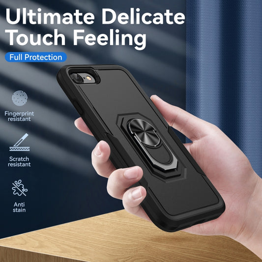 For iPhone SE 2022 / SE 2020 / 8 / 7 Pioneer Armor Heavy Duty PC + TPU Holder Phone Case(Black) - iPhone SE 2022 / 2020 / 8 / 7 Cases by buy2fix | Online Shopping UK | buy2fix