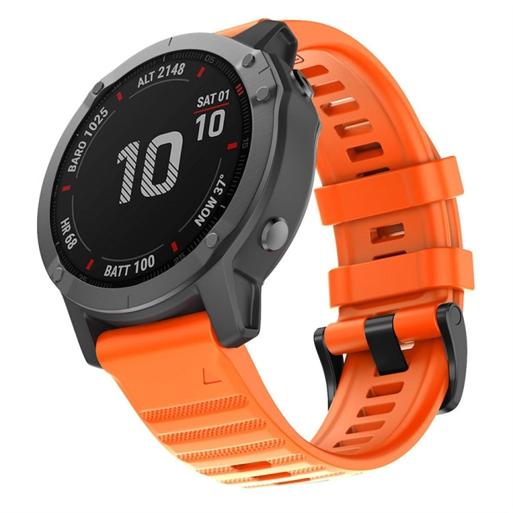 For Garmin Fenix 7 Silicone Watch Band(Orange) - Watch Bands by buy2fix | Online Shopping UK | buy2fix