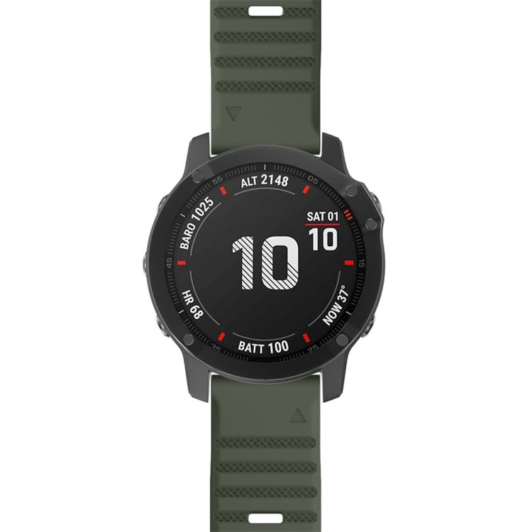 For Garmin Fenix 7 Silicone Watch Band(Army Green) - Watch Bands by buy2fix | Online Shopping UK | buy2fix